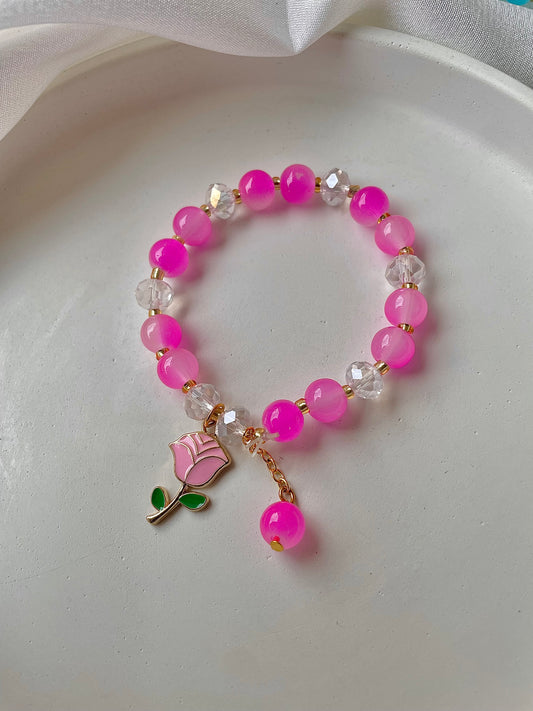 Rose bracelet- pink