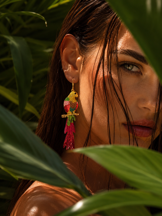 Parakeet Tota Embellishment Earrings