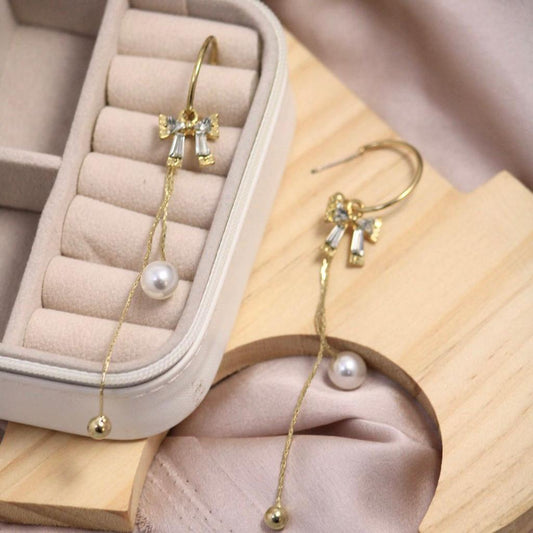 Bowlicious Pearl Dangle Earrings