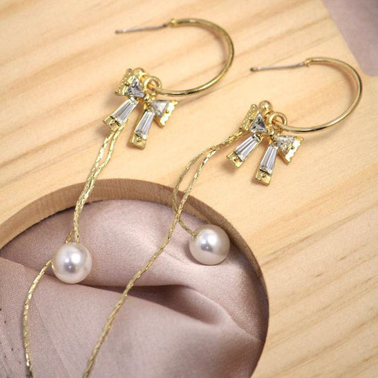 Bowlicious Pearl Dangle Earrings