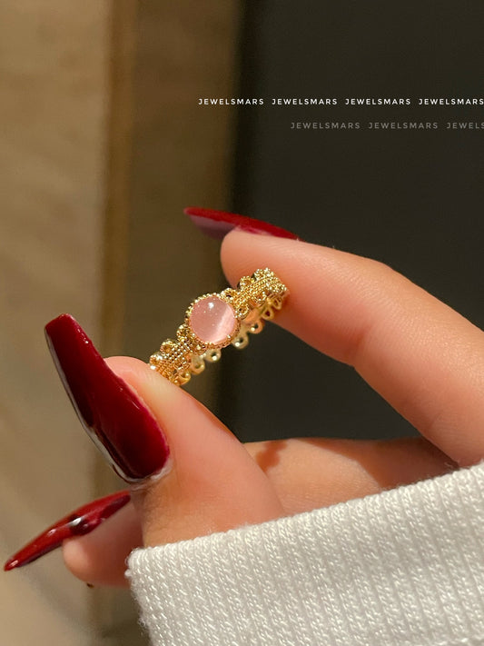 Jade Pink Dreamy Ring