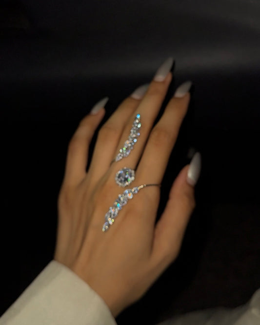 Petal Shimmer hand jewellery