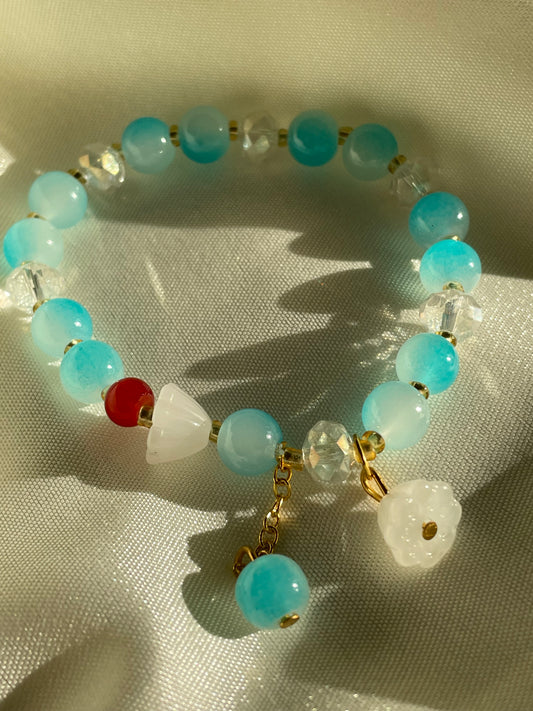 Fairy floral Bracelet- blue