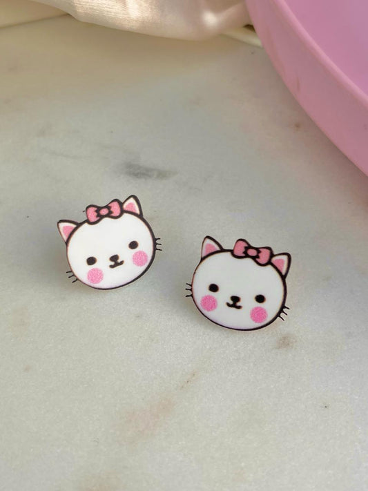 Cute Kitty Stud Earrings