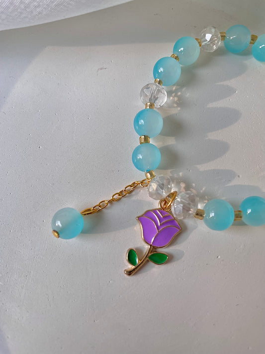 Rose bracelet- blue