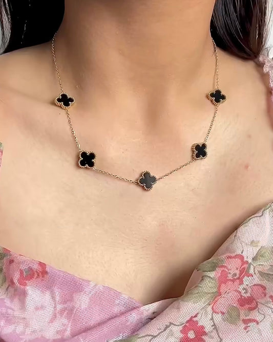 Black Clo-ver Necklace