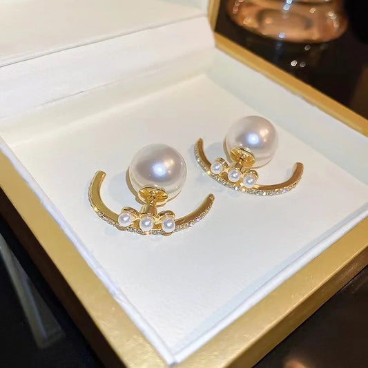 Korean Pearl Earwrap Earjacket Earrings- can be worn in multiple ways