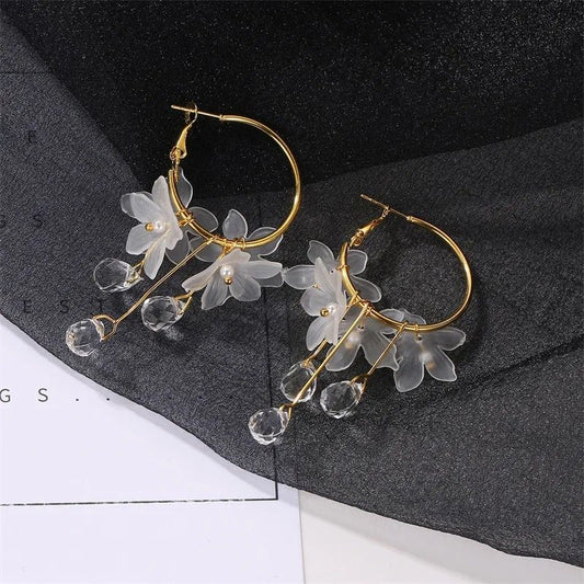 Dreamy Floral Hoop Earrings