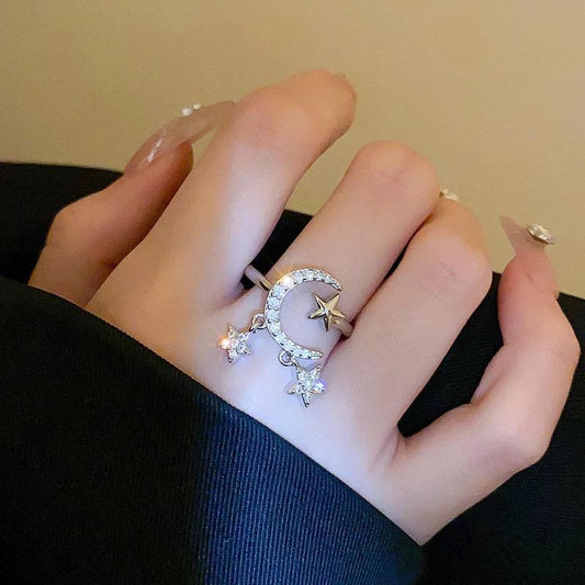 Dreamy Moon Star Ring