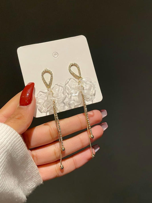 Dreamy Petal Love Earrings- transparent