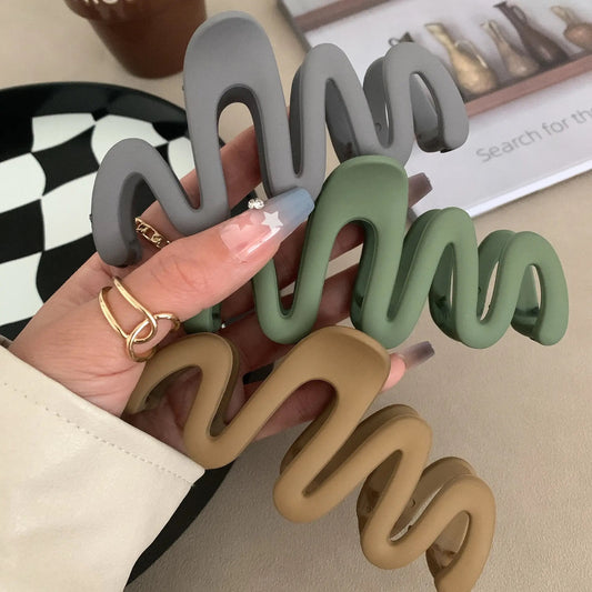 Wave Hair Claw Clips - matte finish