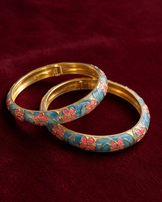 Dream of Blue Meenakari Bangles (pack of 2)