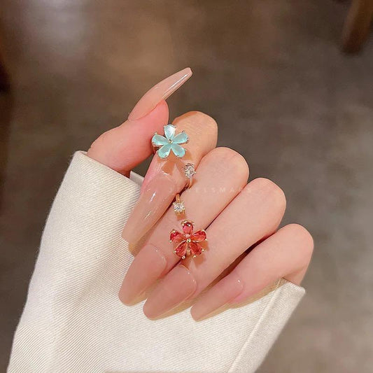 Elsa Frozen Blue Flower Ring