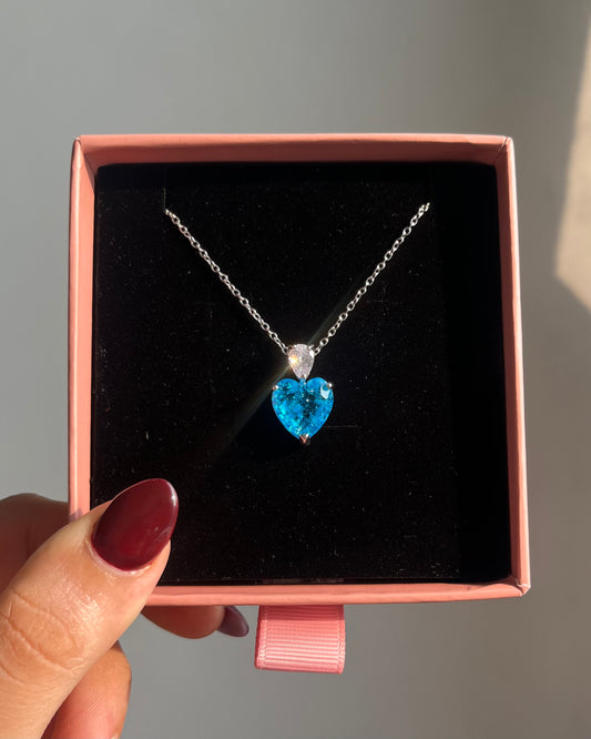 Cinderella Cobalt Rhinestone Necklace