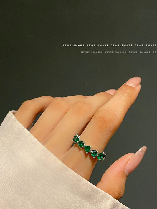 Frozen Heart Ring - green