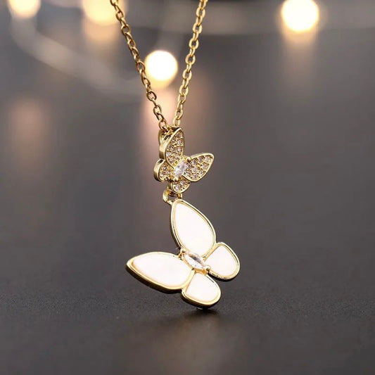 Dawn’s singing Dual Butterfly Necklace