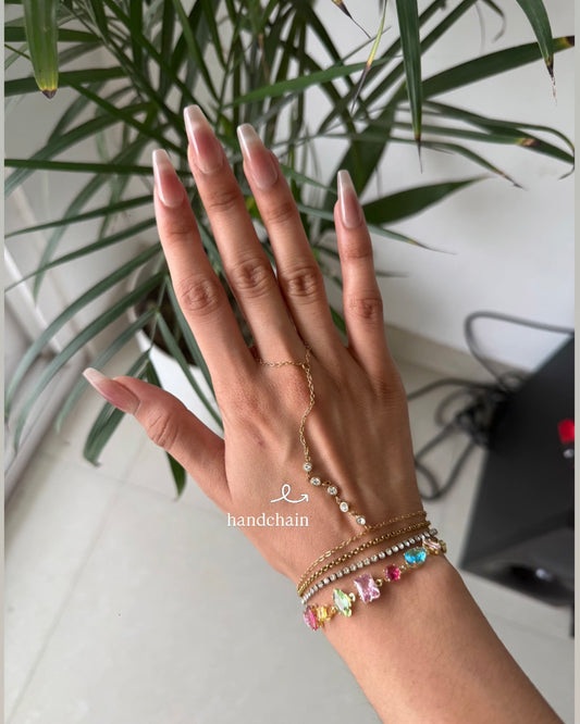 Majestic Moonveil Hand Rhinestone Jewellery