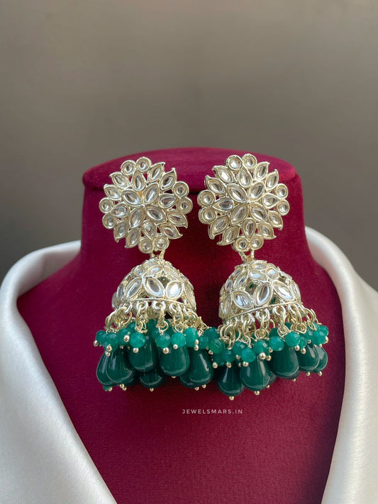 Green Inayat Jhumkas