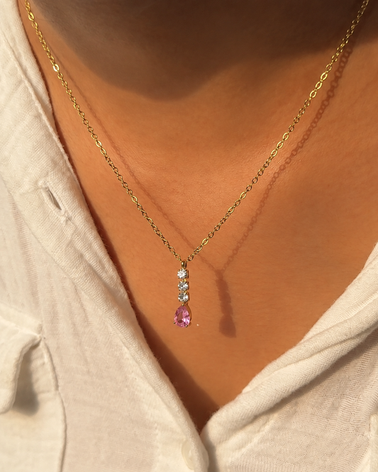 Soft Elegance Teardrop Necklace