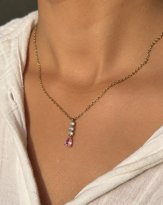 Soft Elegance Teardrop Necklace
