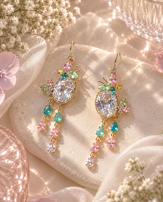 Multi-pastel Sparkle Earrings