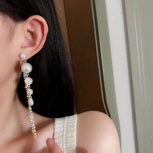 KOREAN PEARL DROP EARRINGS - can be worn in multiple ways