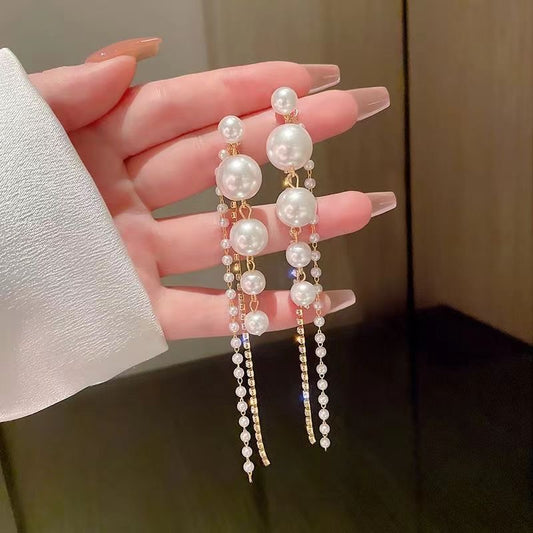 KOREAN PEARL DROP EARRINGS - can be worn in multiple ways