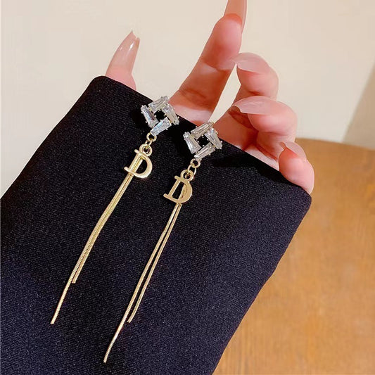 Tassel Drop Korean Earrings