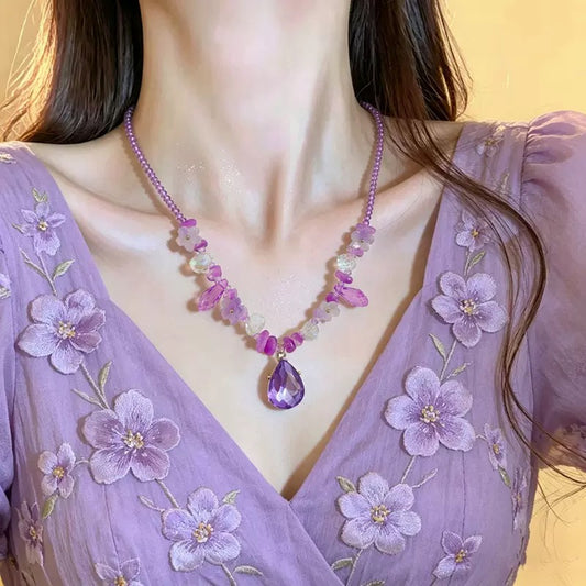 Violet Fantasy Crystal Choker