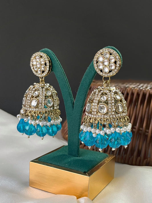 Jasmine Blue Jhumkas