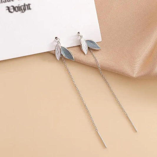 Korean Leaf Needle Treader Fashion Earrings