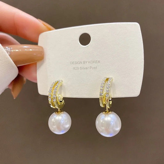 Korean Removable Pearl Drop earrings ( can be worn in multiple ways)