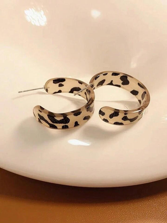 Leopard Hoop Earrings