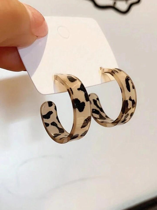 Leopard Hoop Earrings