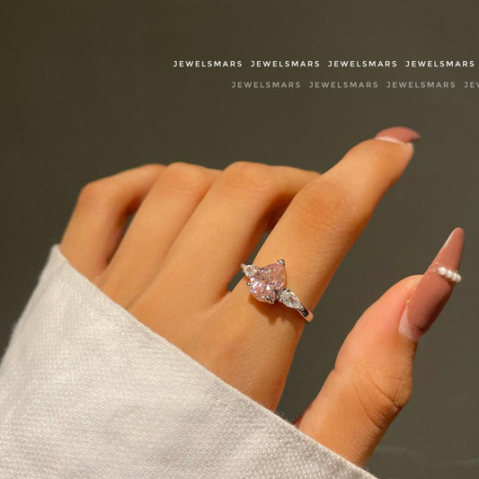 Lucy Drop Ring - pink