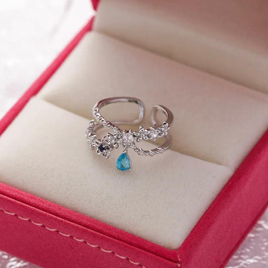 Magical Floral Ring - blue