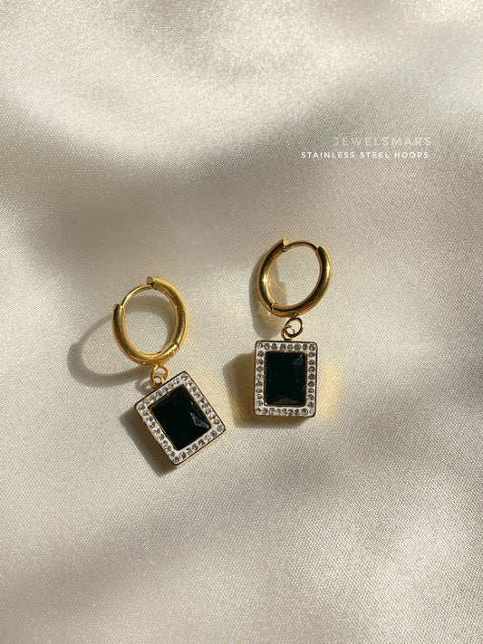 Martha Earrings - black (stainless steel)