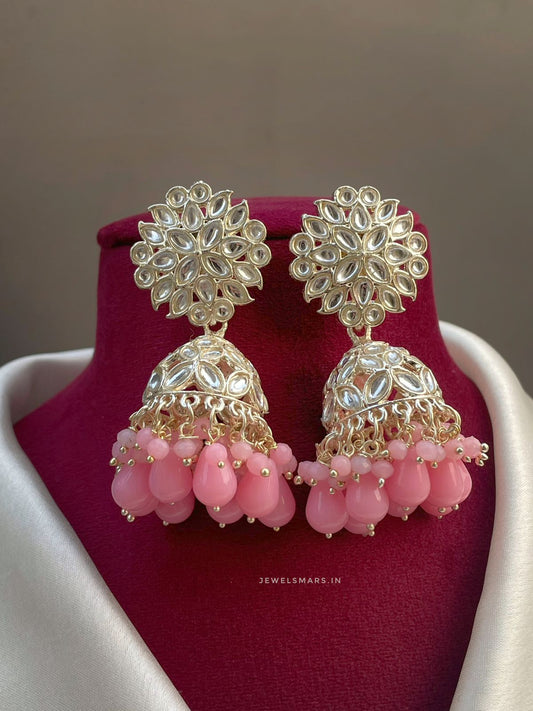 Pink Inayat Jhumkas