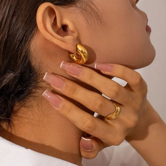 The Chunky Tube  Hoops (Anti Tarnish)