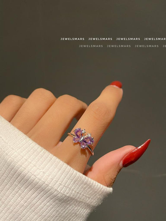 Little Butterfly Ring- purple