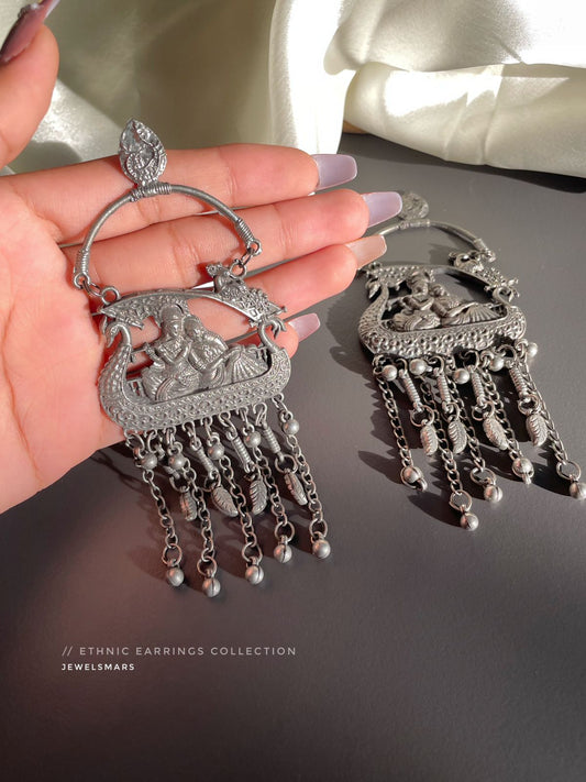 Radha Krishna Long Palki Earrings