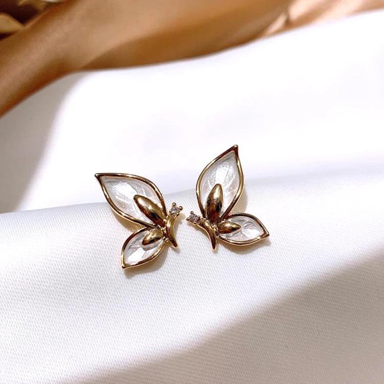 Buy DESTINY JEWEL'S Gold Plated Stonr Decor Korean Vintage Butterfly  Earrings For Women & Girls Cubic Zirconia Alloy Earring Set () Online at  Best Prices in India - JioMart.