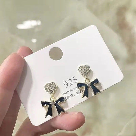 Heart & Bow Cute Earrings