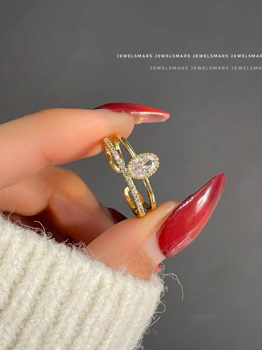 Darla Layered Ring - golden
