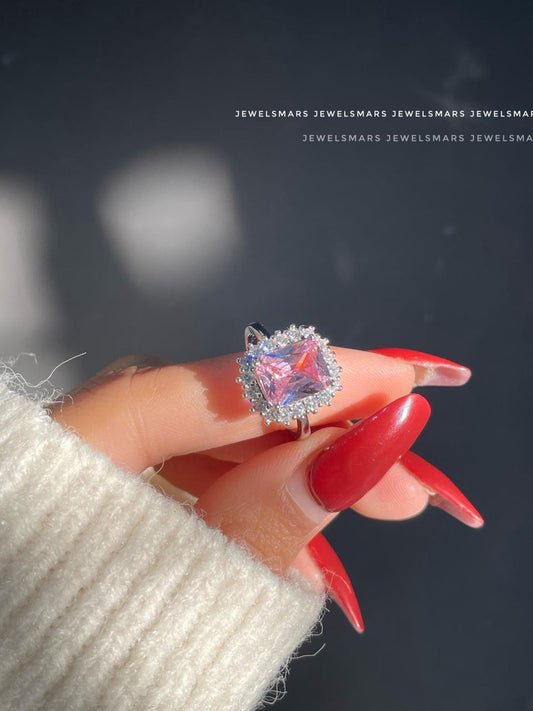 Jasmine Pink Solitaire Ring