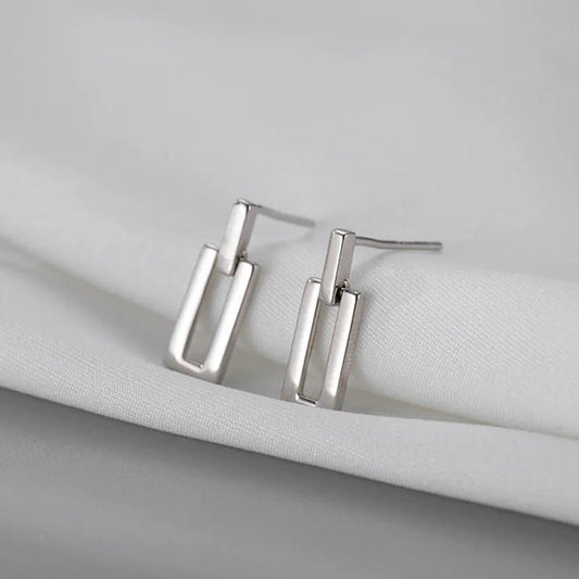 Minimal Statement Earrings- silver