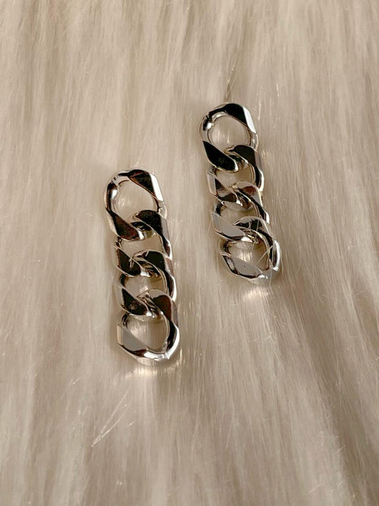 Classic Chain Earrings- silver
