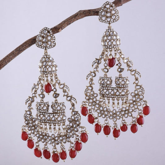 Preet Longest Earrings- wine