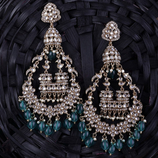 Preet Longest Earrings- green