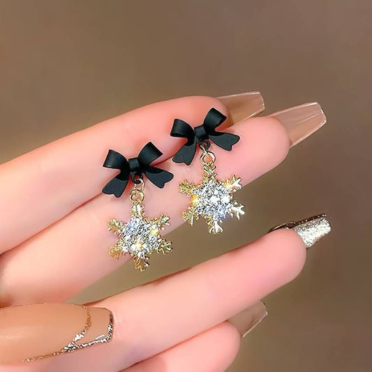 Bow Snowflake Earrings